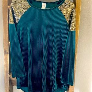 Velvet/sequin Blouse